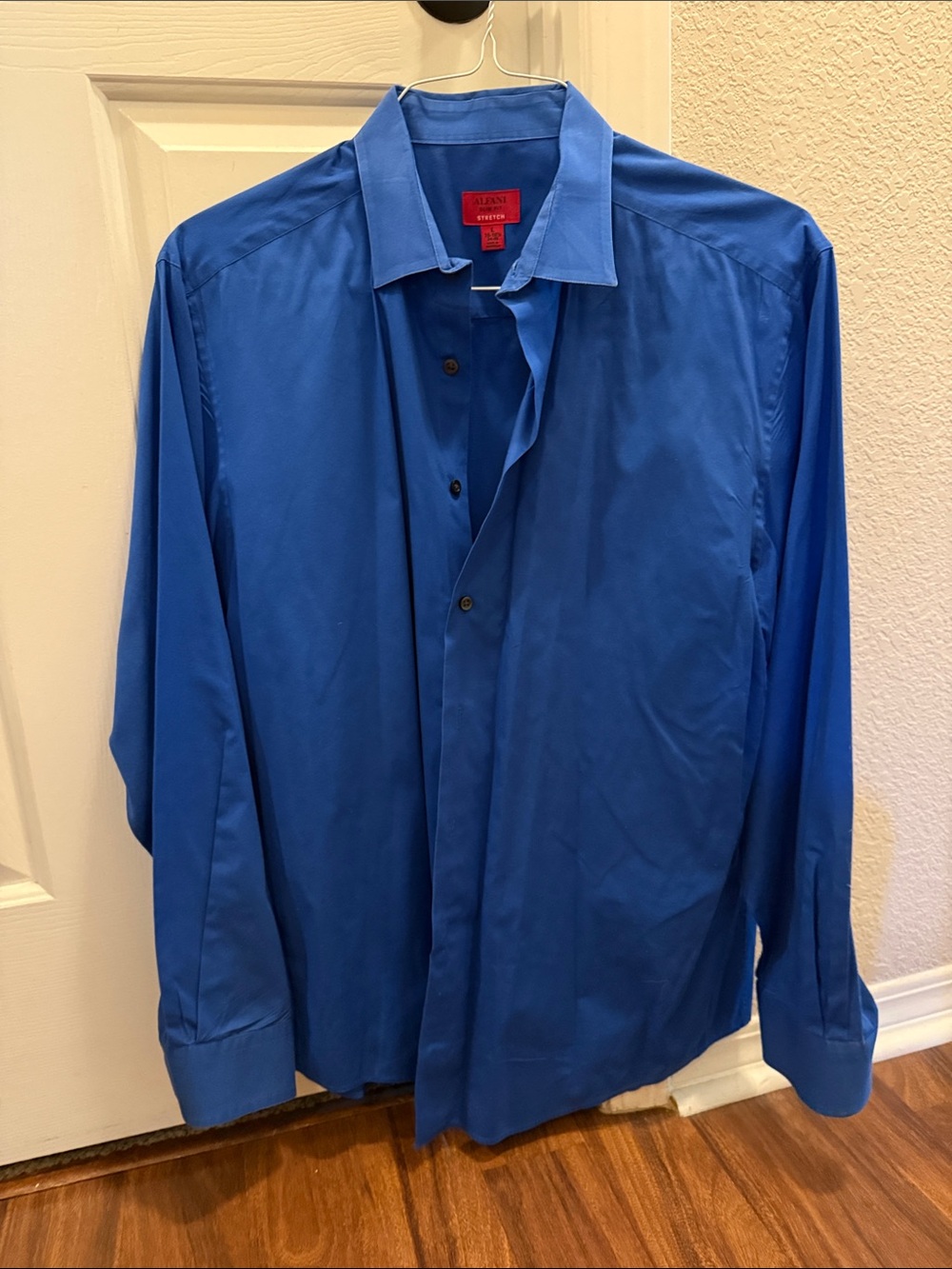 Alfani Men's Long-Sleeve Dress Shirt in Bright Blue